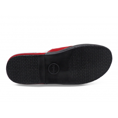 Men Sandals SKF-37 Black-Navy-White Nappa-Red Suede (เหลดใหม่ปีกโค้ง)